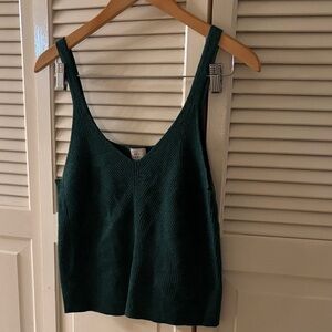 a new day Forest Green Knit Tank Top